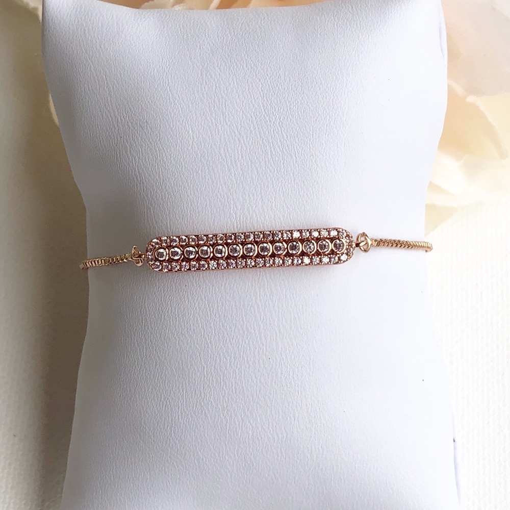 Cubic Zirconia Rose Gold Bracelet